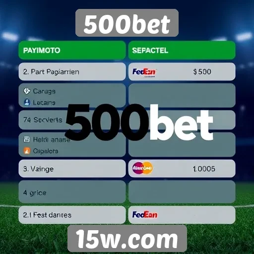 Métodos de pagamento disponíveis na 500bet